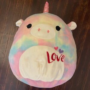 Squishimallow Kellytoy Colorful Unicorn Plush Pillow